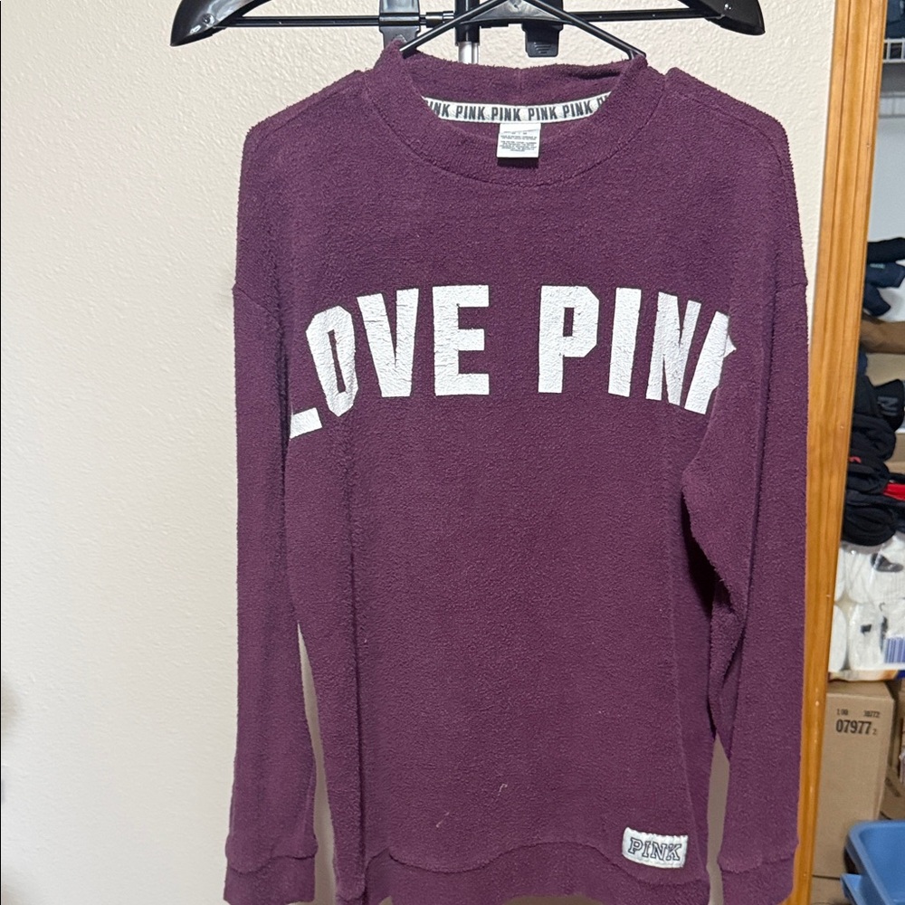 Victoria's‎ Secret Pink Maroon Sweatshirt